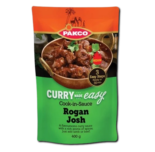 Pakco Cordero Rogan Josh Curry Cocinado en Salsa 400g