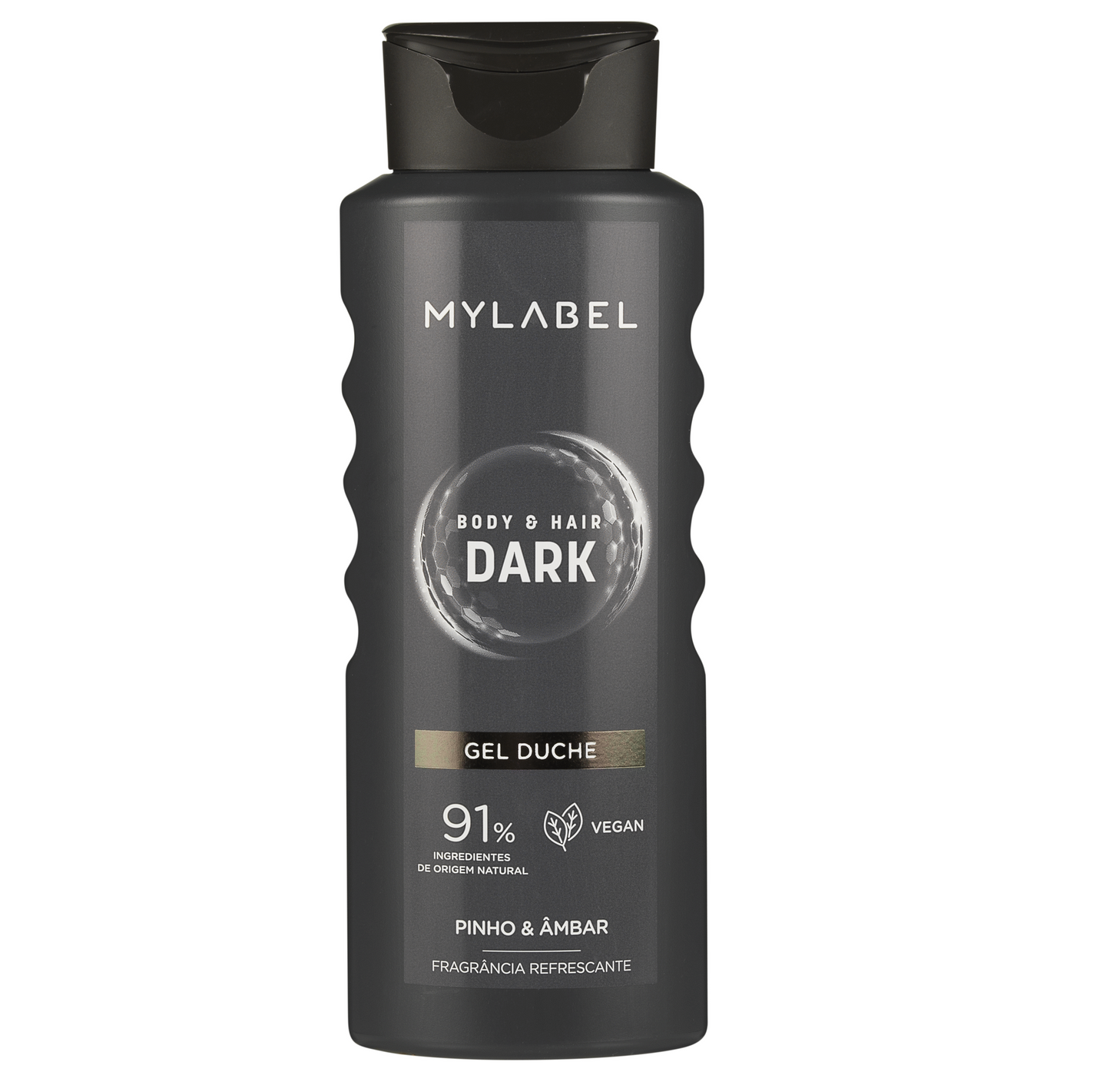 MyLabel 2 in 1 Dark Shower Gel 400ml – Body & Hair Daily Care