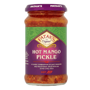 Patak's Mango Pickle Hot – 283g Glas | Klassisches indisches Gewürz mit feurigem Kick