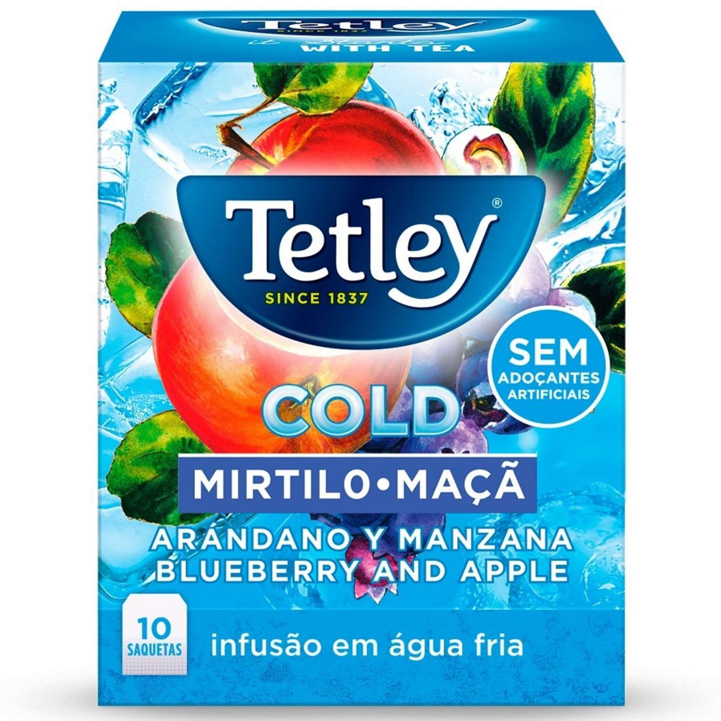 Tetley Blaubeer- und Apfel-Kaltteebeutel 10 Stück