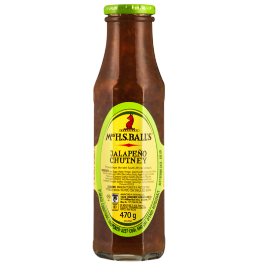 Chutney de jalapeño Mrs Balls 470 g