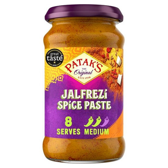 Patak’s Jalfrezi Curry Paste Medium – 283g Jar | Tangy & Spiced Indian Favourite