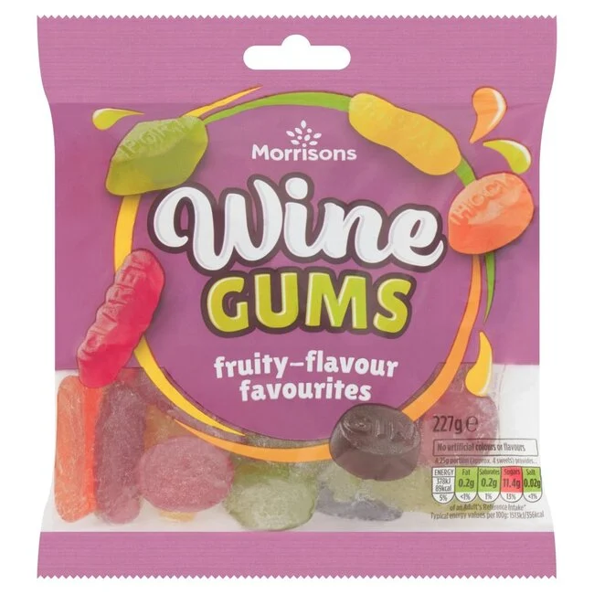 Wine Gums Morrisons – Soft Sweet Favourites – Family Share Bag