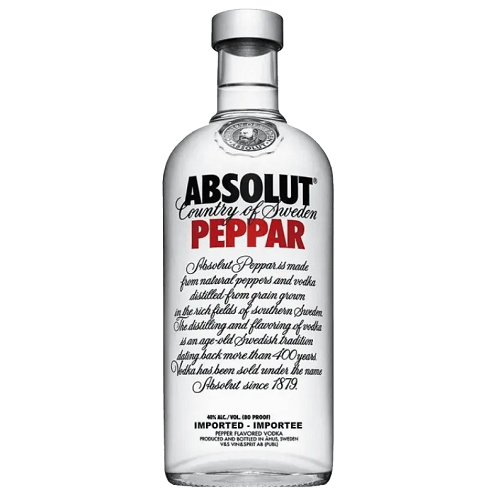 Absolut Vodka – Vodka Absolut Peppar – 1L Bottle (40% AVB) – 1L – 40% AVB – Vodka – Spirits – South African Products