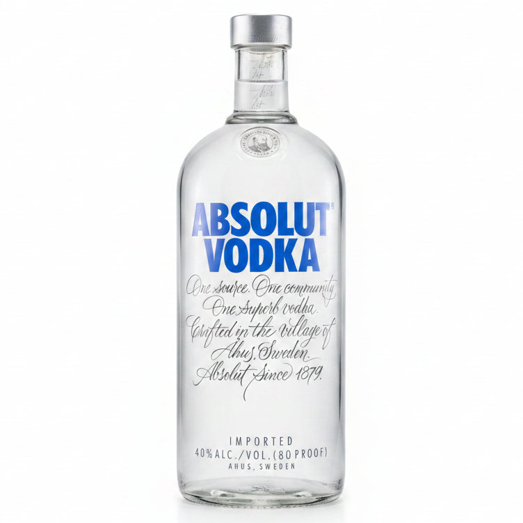 Absolut Vodka 1750ml 40% ABV large-format Swedish vodka bottle for cocktails, parties and celebrations
