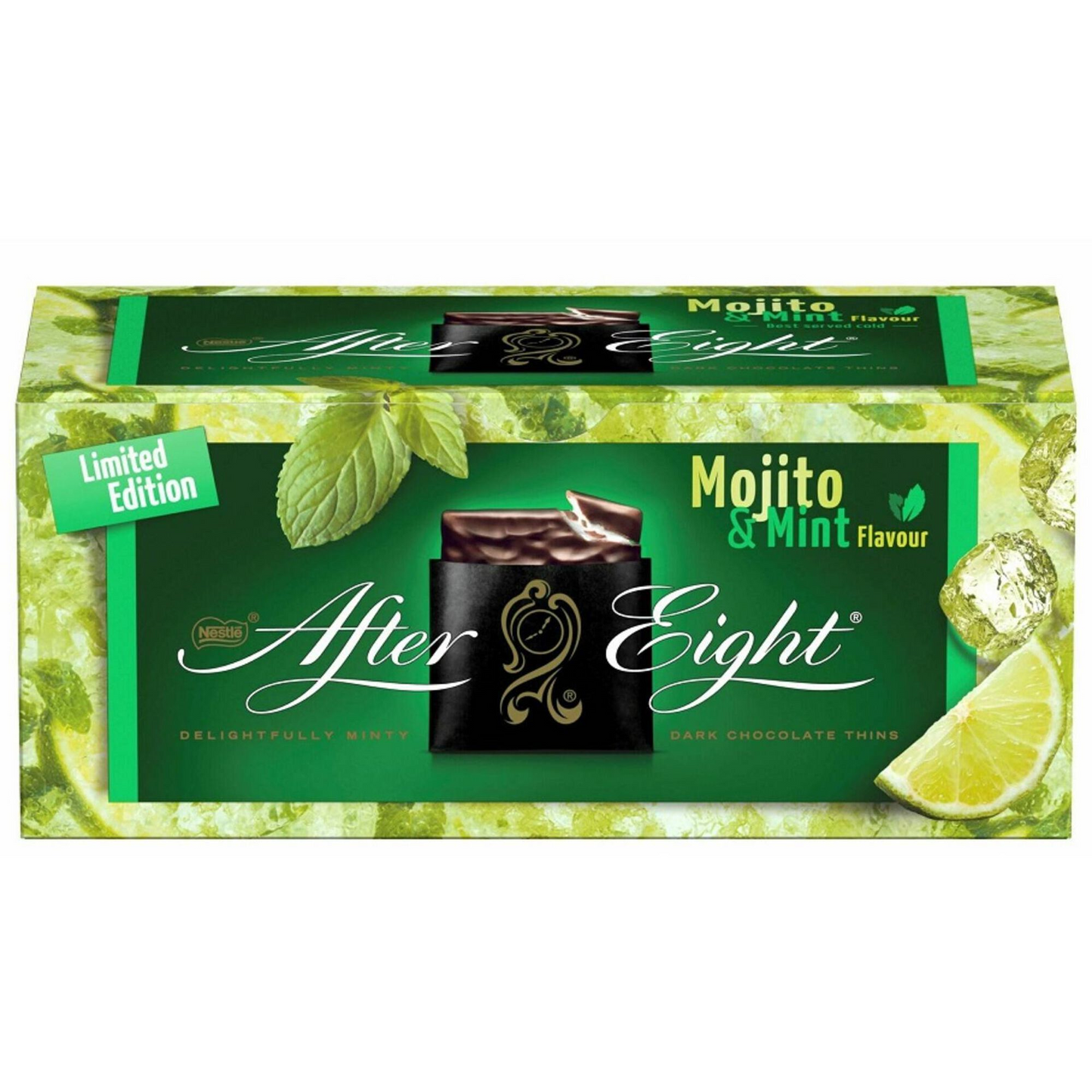 After Eight dark chocolate mint mojito 200 g – zesty mint and lime chocolates, premium British confectionery, festive chocolate gift selection