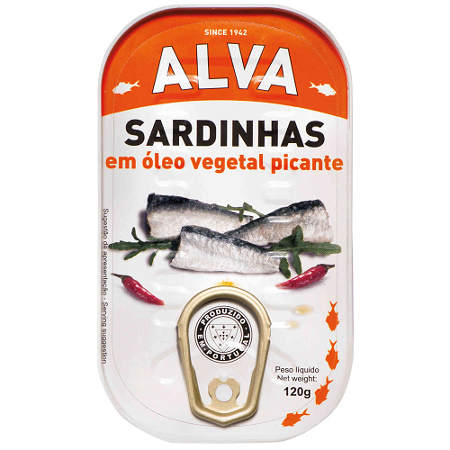 Alva spicy sardines in oil 120 g tinned fish seafood pantry essentials South African Products