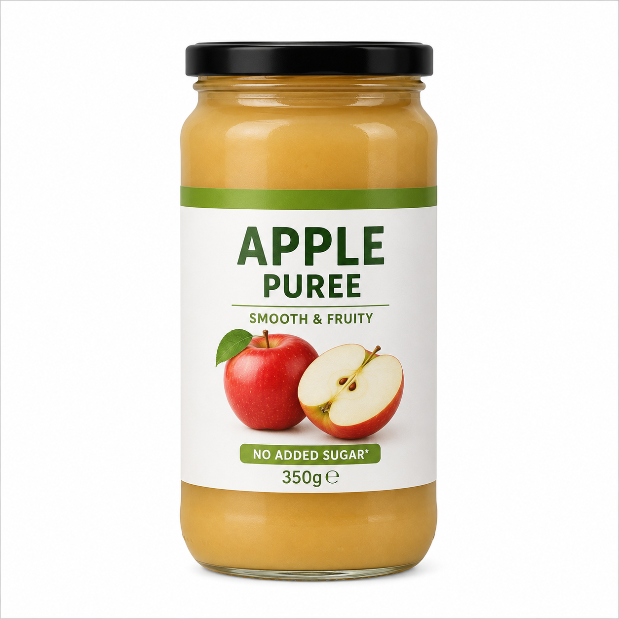 Apple Purée No Added Sugar 700g smooth fruit purée glass jar for desserts baking and breakfast