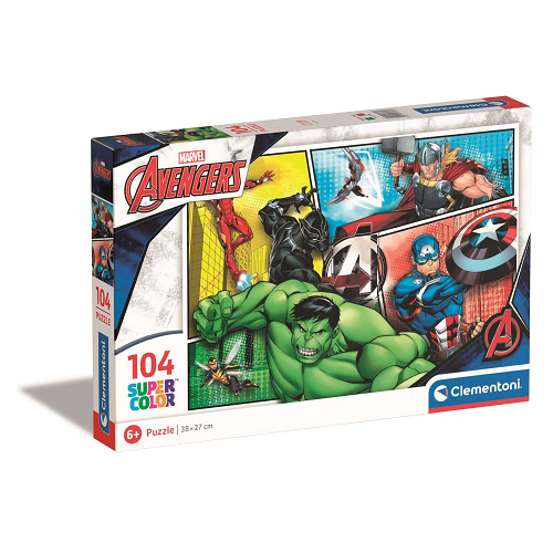 Avengers Puzzle 104 Pieces 6+ – Marvel superhero kids puzzle, Christmas toy gift, festive stocking filler