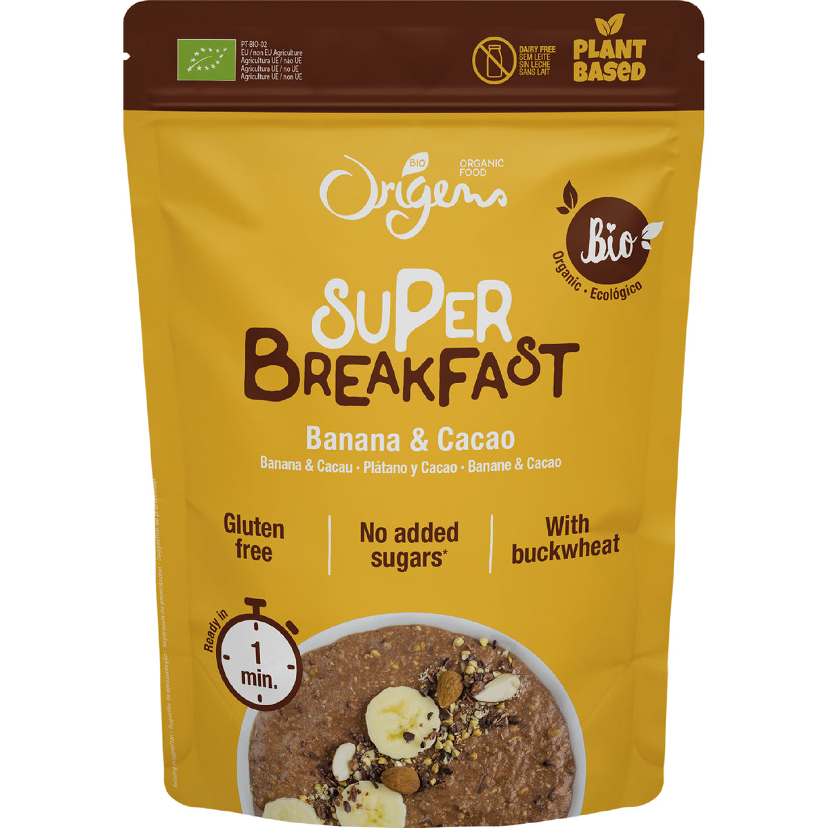 Origens Bio Organic Buckwheat Banana and Cocoa Gluten Free Cereal 300g