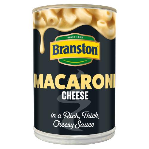Branston Macaroni Cheese 395g canned pasta meal rich creamy cheese sauce ready meal