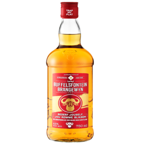 Buffelsfontein Brandy – 750 ml Bottle (43% ABV) | Smooth South African Pot-Still Brandy