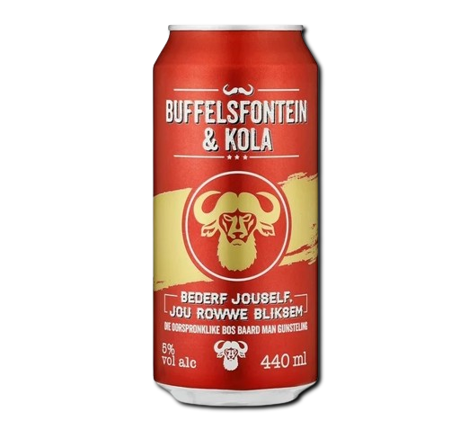 Buffelsfontein & Cola 440ml can – South African brandy and cola RTD – Mixed Ready Drinks