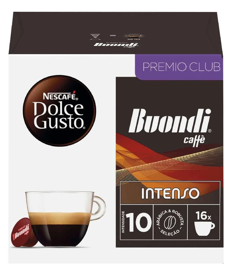Buondi Intensity 10 coffee capsules 16 pack Dolce Gusto compatible strong espresso pods bold roasted flavour capsules
