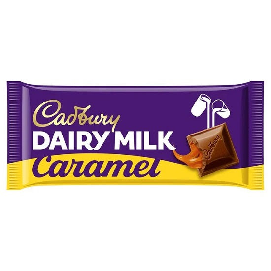 Cadbury Dairy Milk Caramel Chocolate 180g XXL creamy milk chocolate slab with caramel filling South African Products