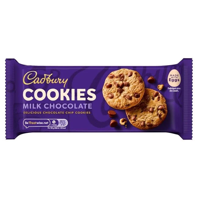 Cadbury’s Chocolate Chip Cookies 135g pack – crunchy biscuits with Cadbury Dairy Milk chocolate chips – Cookies and Rusks – British Products – South African Products – Chocolate