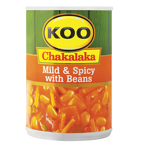 KOO Chakalaka Mild & Spicy with Beans 410g – South African Favourite