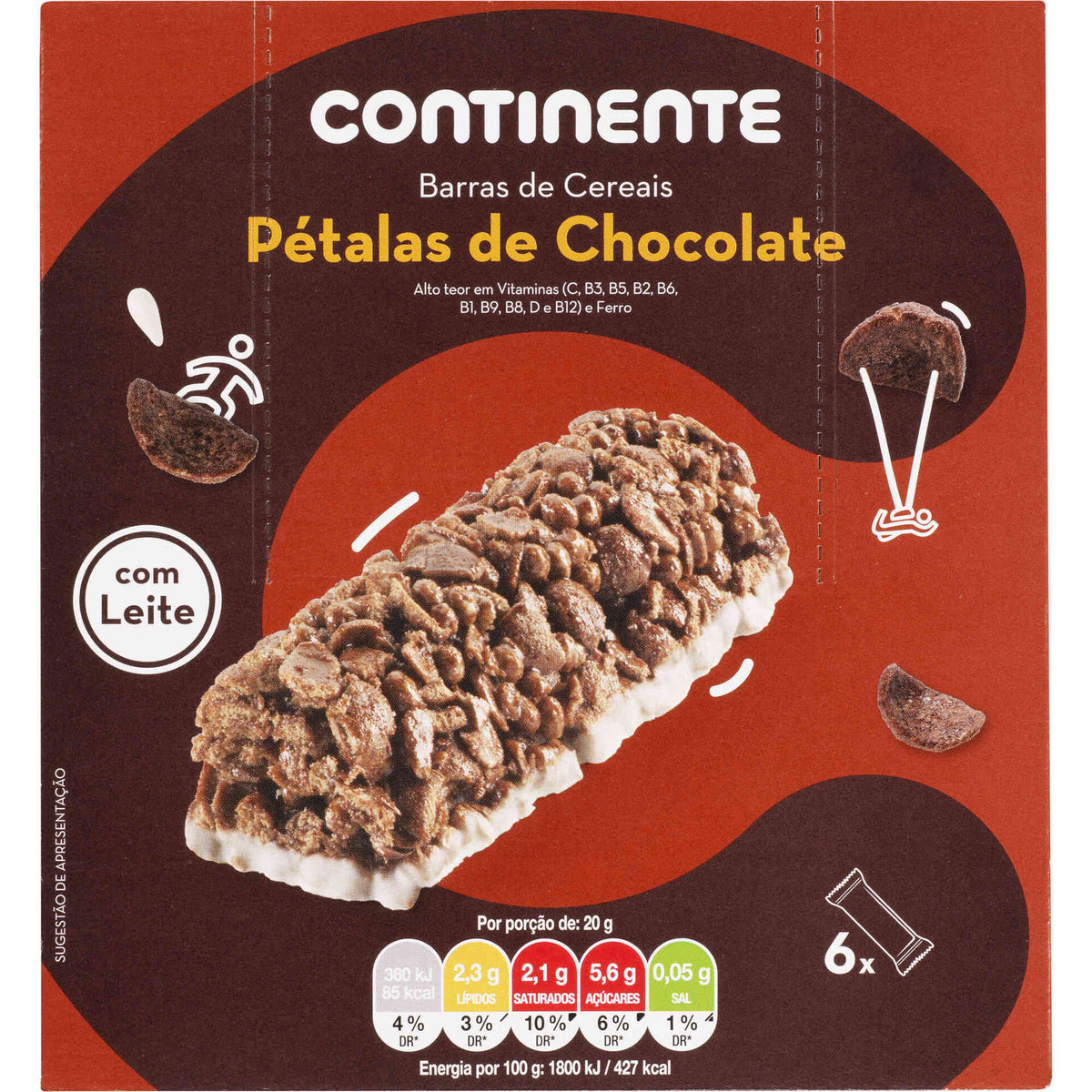Chocolate and Milk Cereal Bars 120g