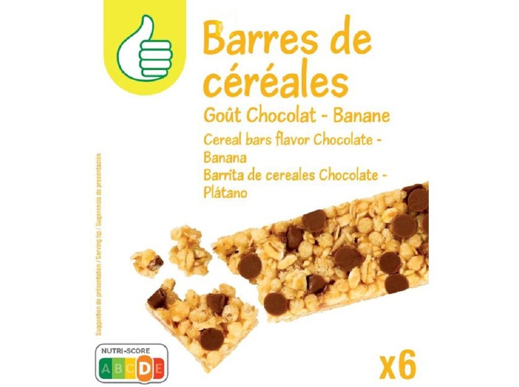 Thumbs Up Milk Chocolate and Banana Cereal Bars 126g