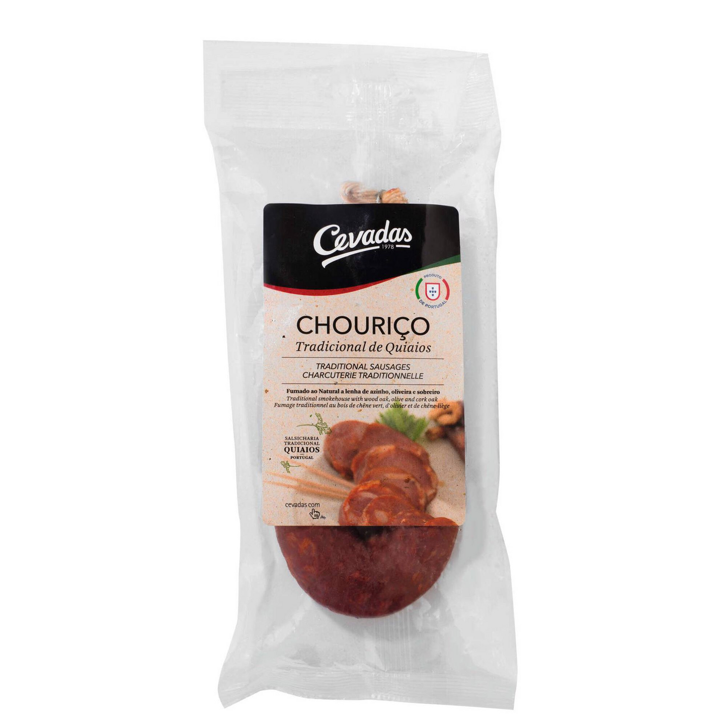 Chouriço Traditional Chorizo Prisca 220 g Portuguese cured pork sausage charcuterie cured meats and sausages collection