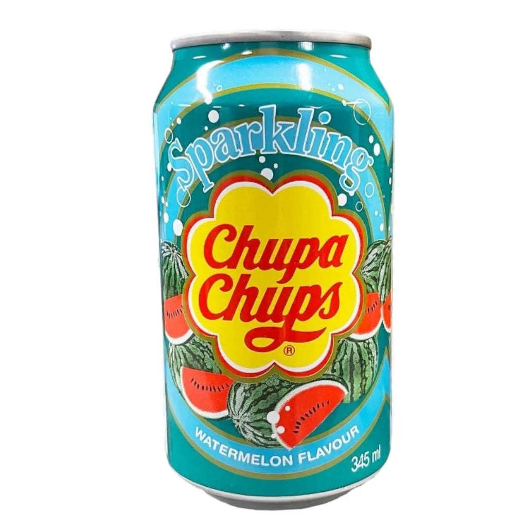 Chupa Chups Sparkling Watermelon 345ml fizzy candy soda can
