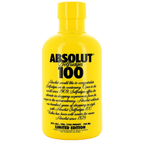 Absolut Vodka – Absolut Vodka Citron 100 Selfridges 700ml (40% AVB) – 700ml – 40% AVB – Vodka – Spirits – South African Products