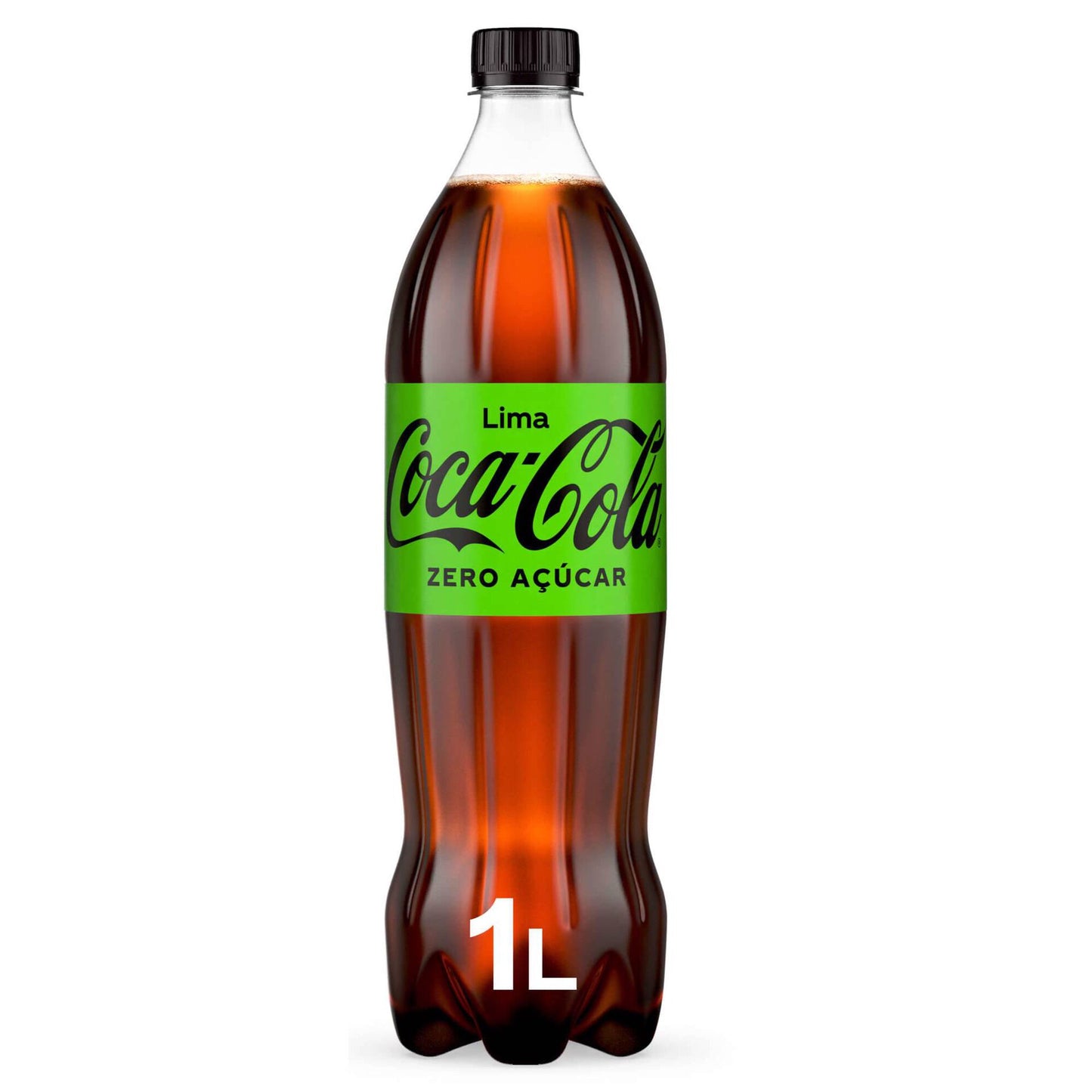 Coca Cola Zero Lime Carbonated Soft Drink 1L sugar free fizzy cola with lime bottle