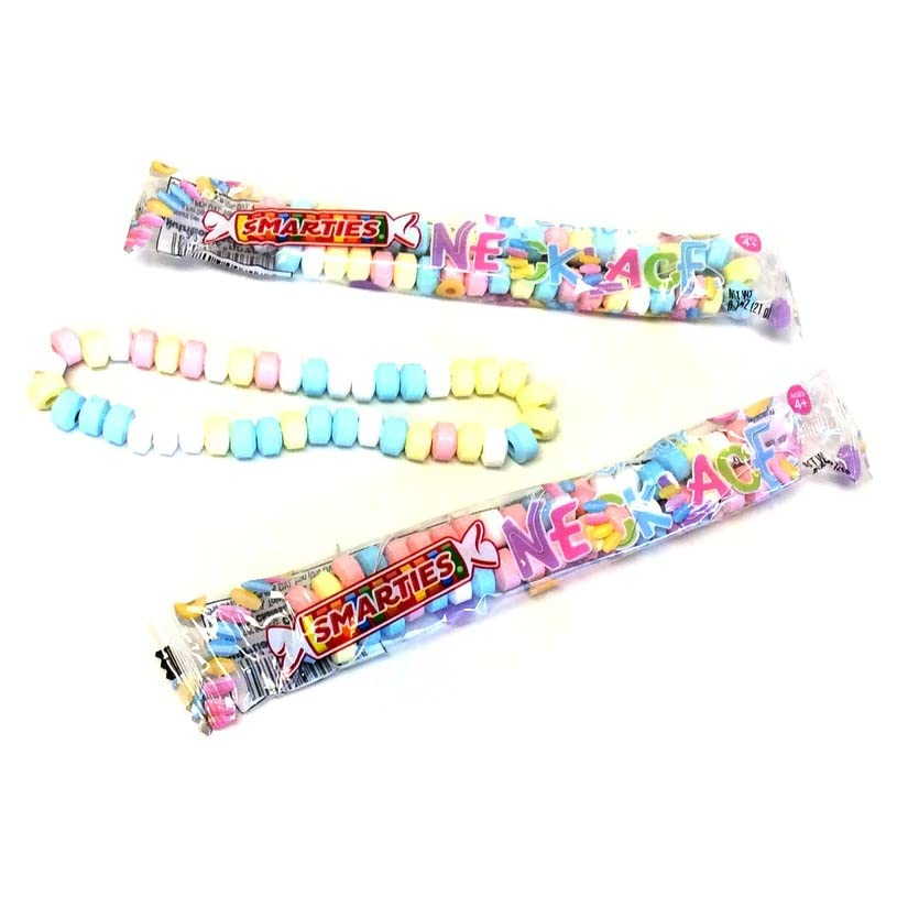 Colourful Candy Necklaces made from crunchy hard candy beads. Fun novelty sweets perfect for kids parties and retro candy fans.