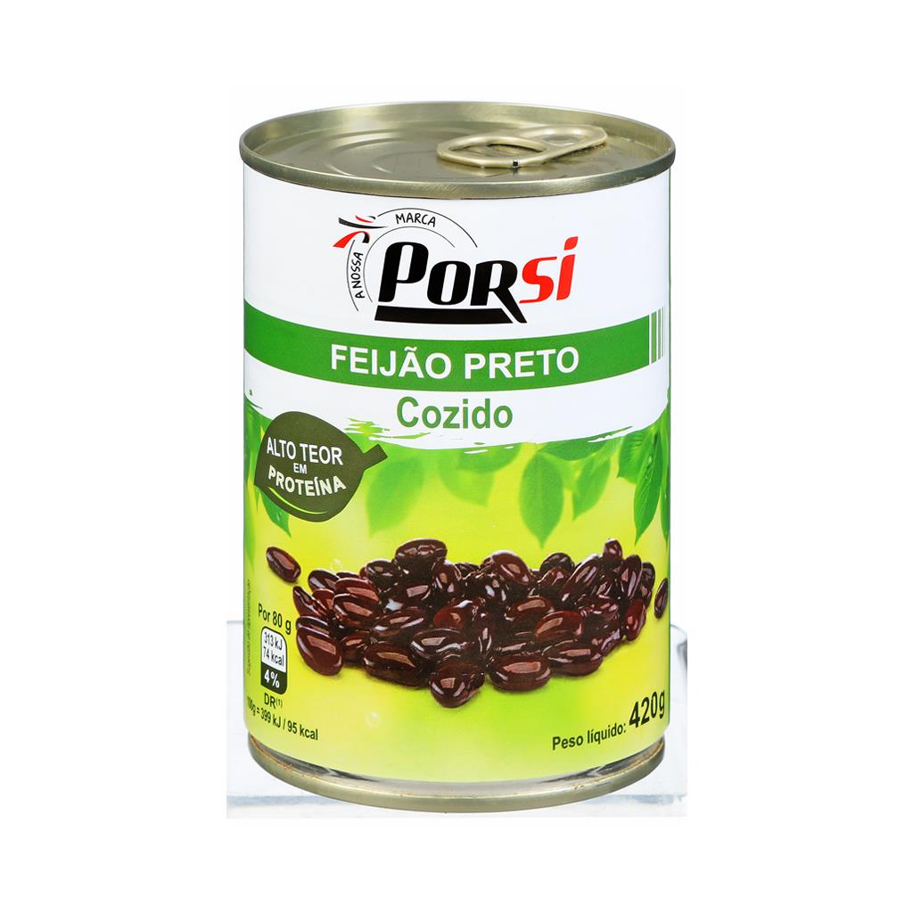 Porsi Cooked Black Beans 420g
