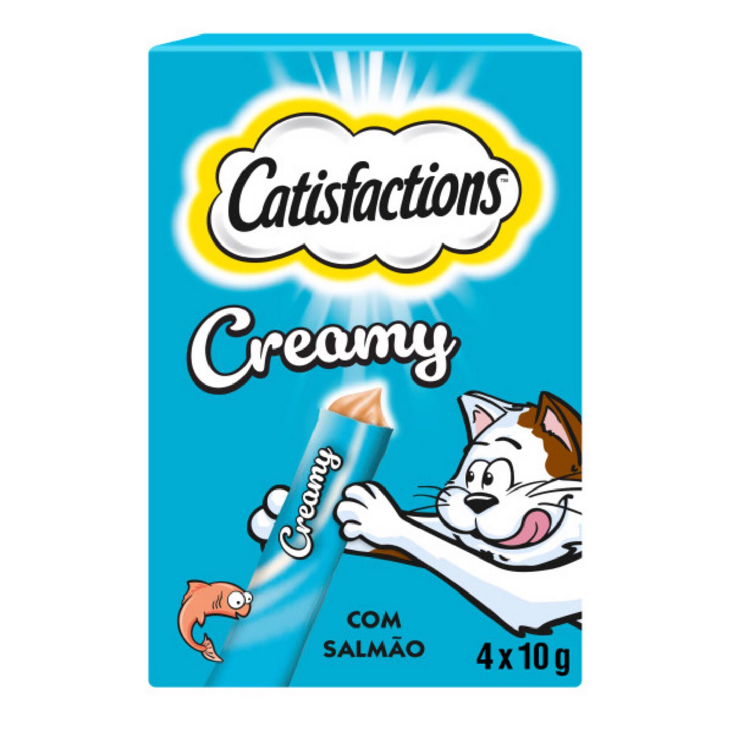 Creamy Salmon Liquid Cat Snack Catasfactions 4x10g