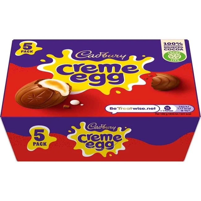 Creme Egg 5 Box Cadburys – Soft Sweet Favourites – Family Share Bag