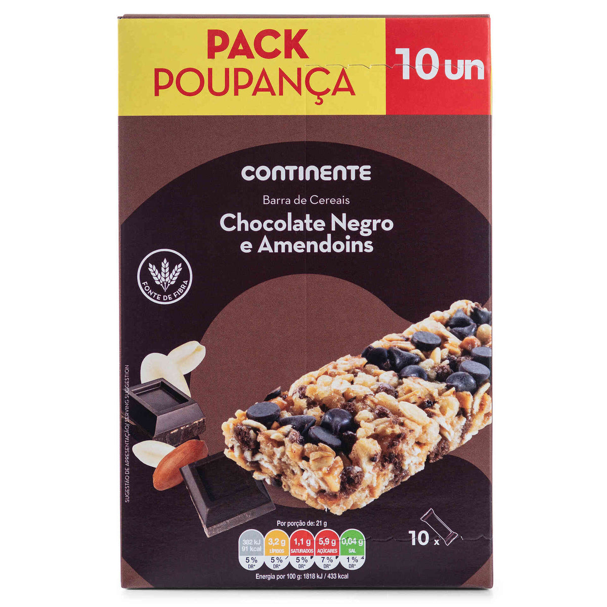 Dark Chocolate and Peanut Cereal Bars 210g