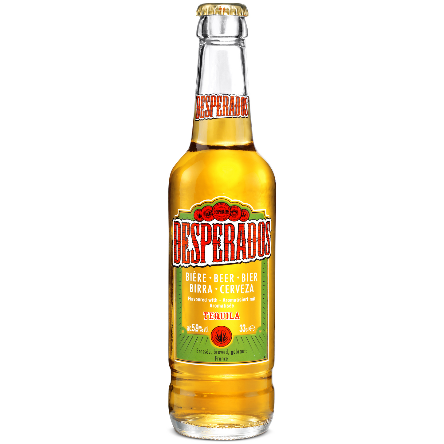 Desperados Tequila Flavoured Beer 330ml 5.9 percent ABV lager tequila beer glass bottle Beer Craft and Premium