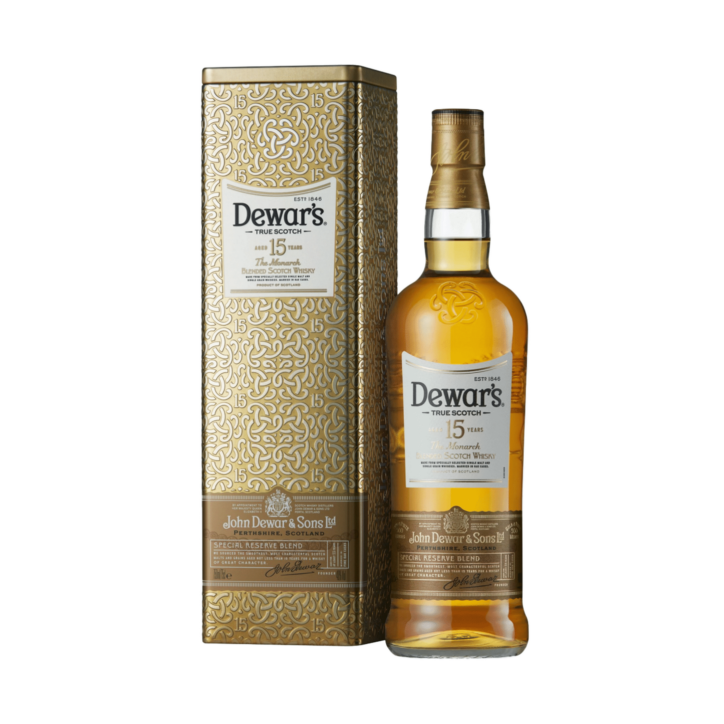Dewar’s 15 Year Old Blended Scotch Whisky – 700ml Bottle (40% ABV)