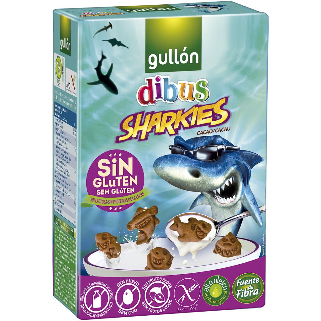 Gullón Hookies Sharkies Gluten Free Cocoa Biscuits 250g