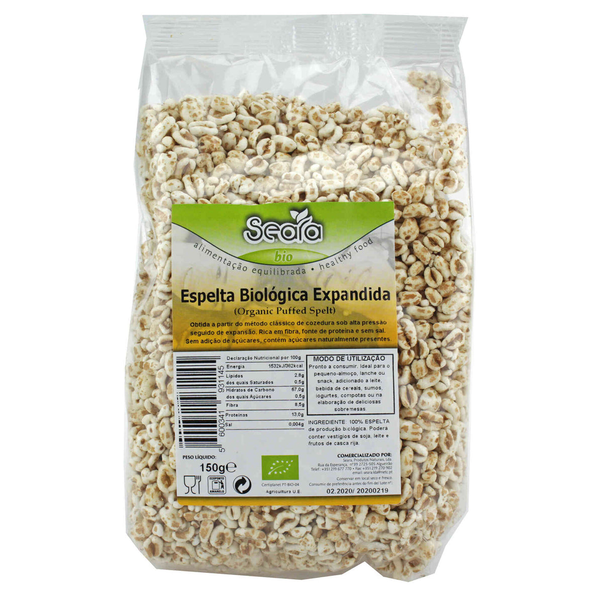 Seara Organic Puffed Spelt 150g