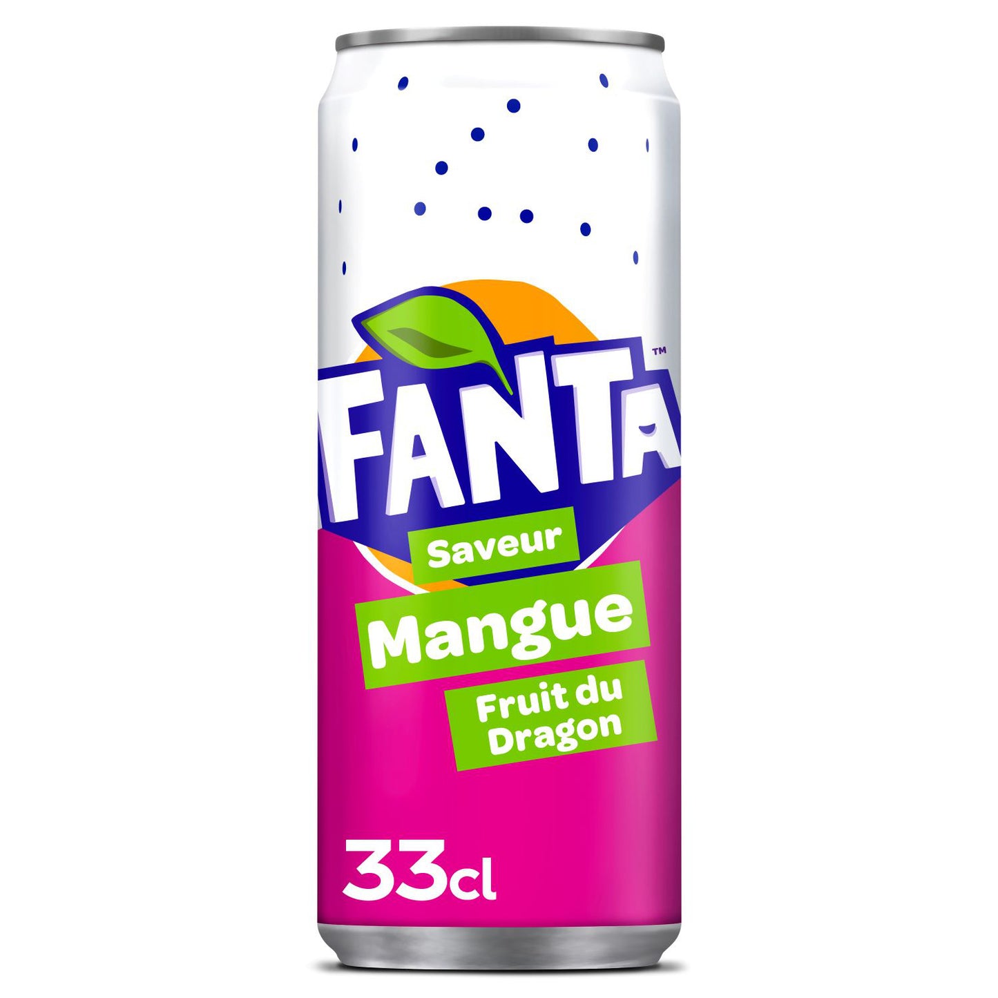 Fanta Mango Dragon Fruit 330ml sparkling tropical soft drink can with mango and dragon fruit flavour imported European soda