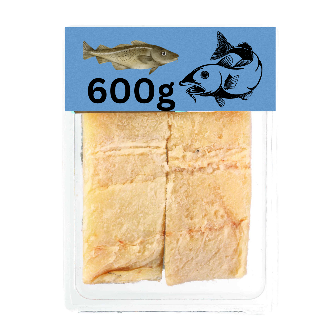 Bacalhau Lombos 600 g – Premium getrocknete Kabeljaufilet