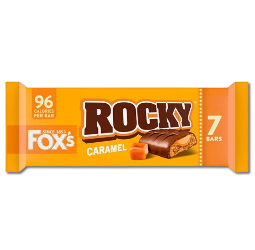 Fox’s Rocky Caramel Bars 7 Pack – chunky British biscuit bars with caramel and milk chocolate – Cookies and Rusks – British Products – South African Products – Chocolate