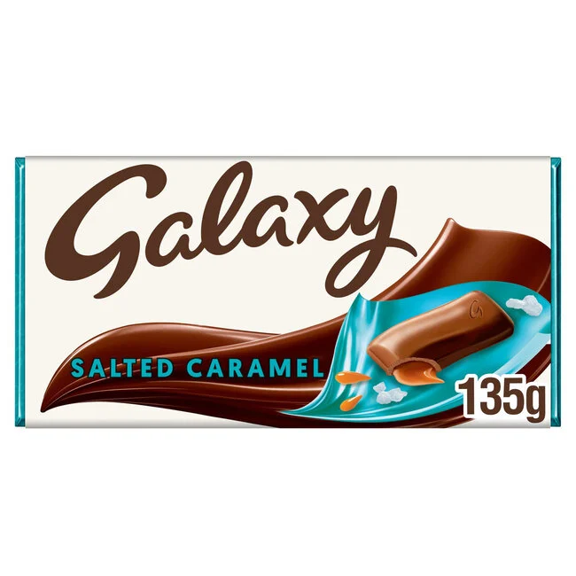 Galaxy salted caramel milk chocolate tablet 135g creamy chocolate slab Chocolate Tablets and Slabs