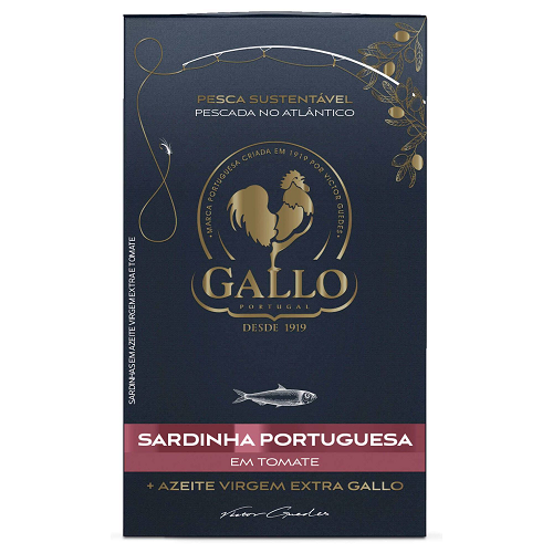 Gallo Portuguese sardines in tomato sauce and extra virgin olive oil tinned fish Mediterranean seafood pantry