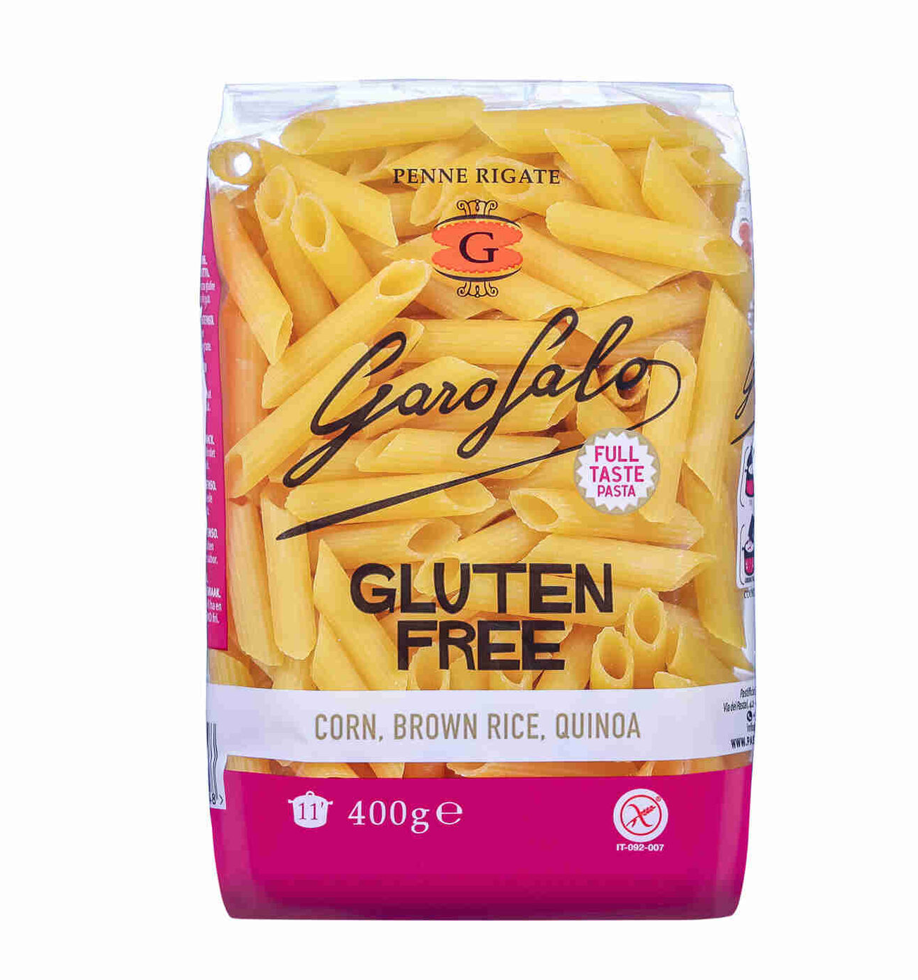 Gluten-Free Penne Rigate Pasta Garofalo 400g