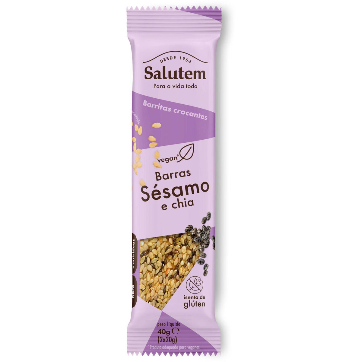 Salutem Gluten Free Sesame and Chia Bar 40g
