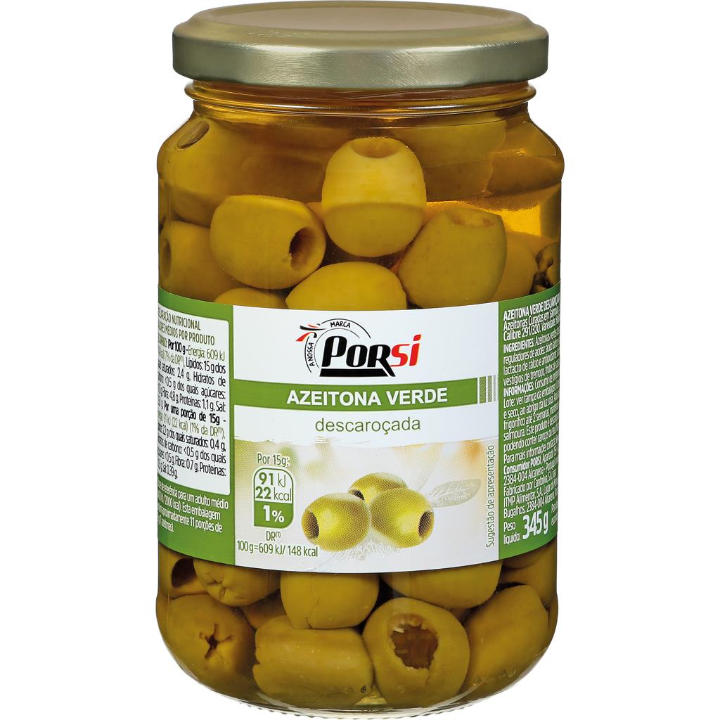 Porsi Pitted Green Olives 345g