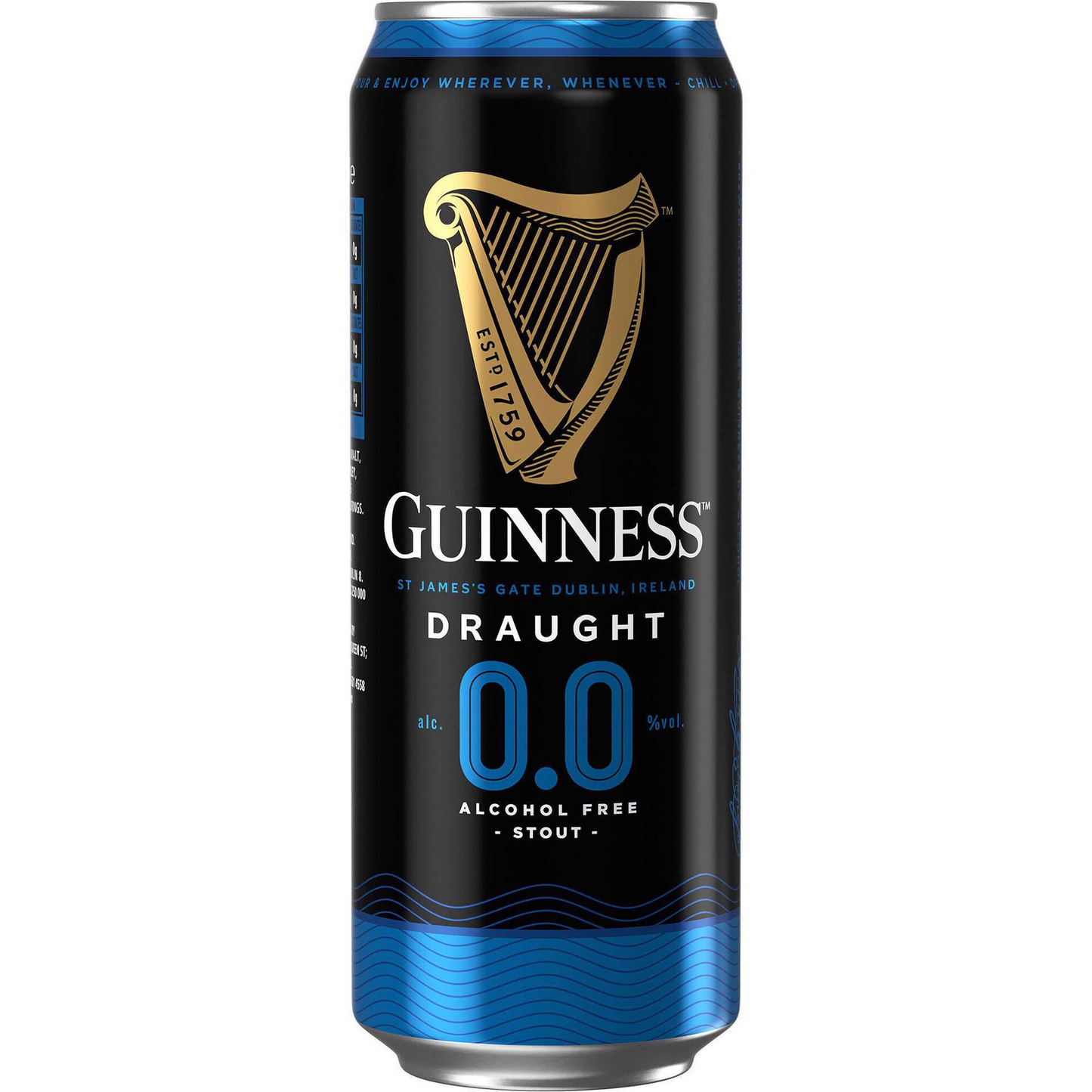 Guinness 0.0 – 440ml Can (0.0% ABV) | Non-Alcoholic Irish Stout