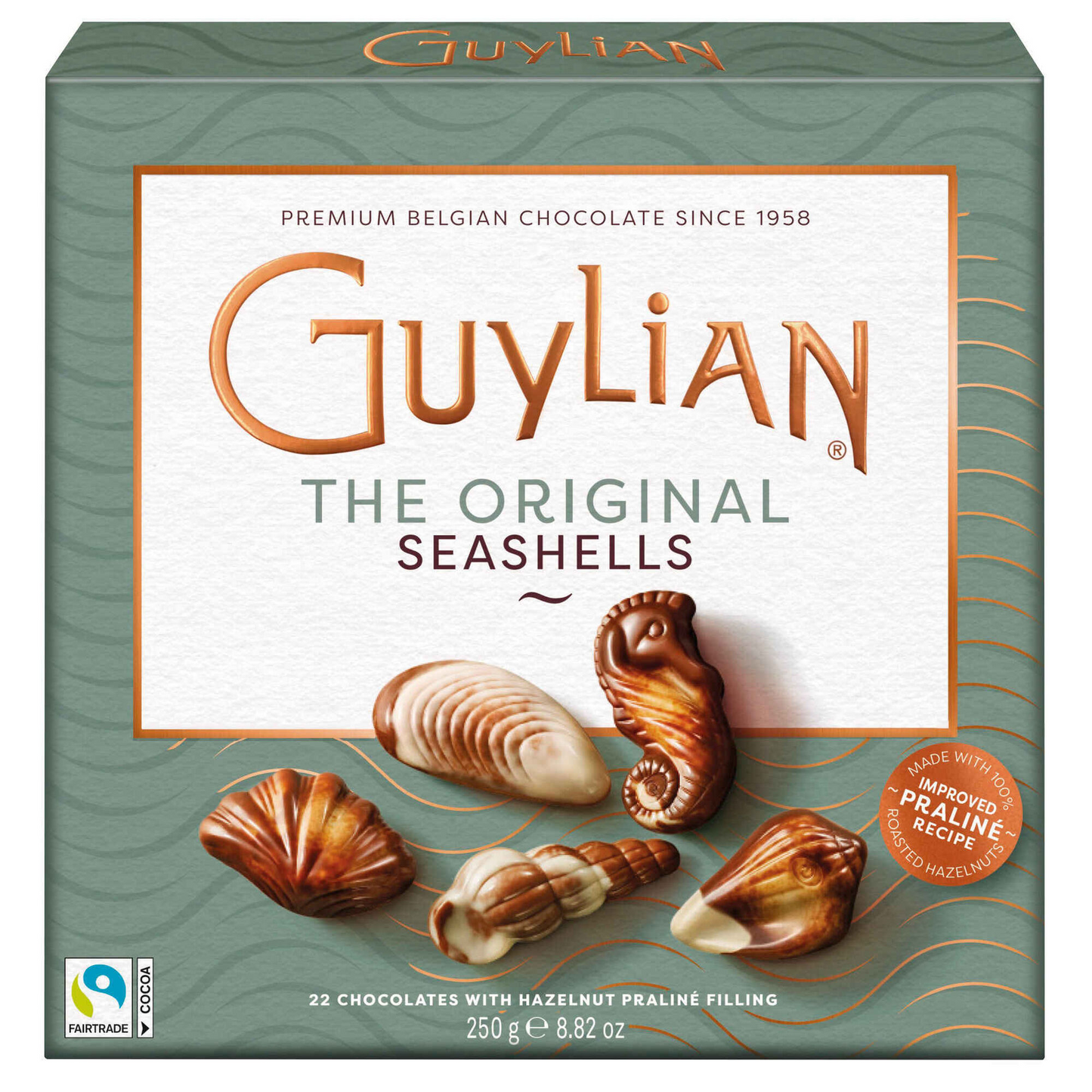Guylian chocolate bonbons 250 g – Belgian praline seashell chocolates, premium gift box selection, festive gourmet chocolate assortment