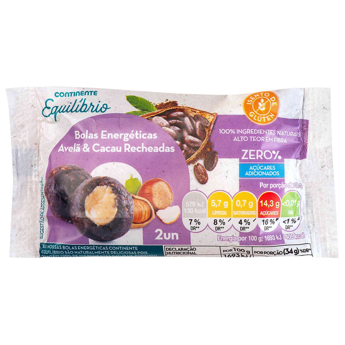 Hazelnut and Cocoa Energy Balls 34g