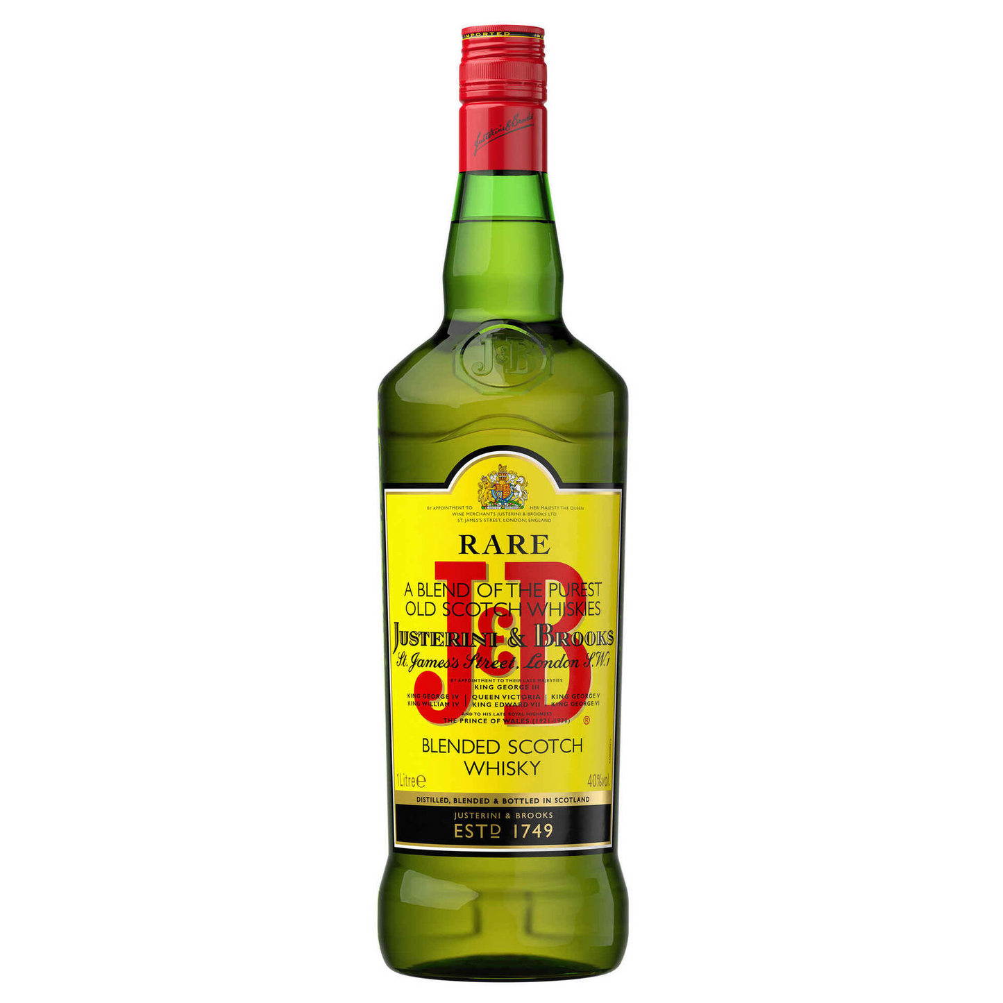 J&B Rare Blended Scotch Whisky – 1 Litre Bottle (40% ABV)