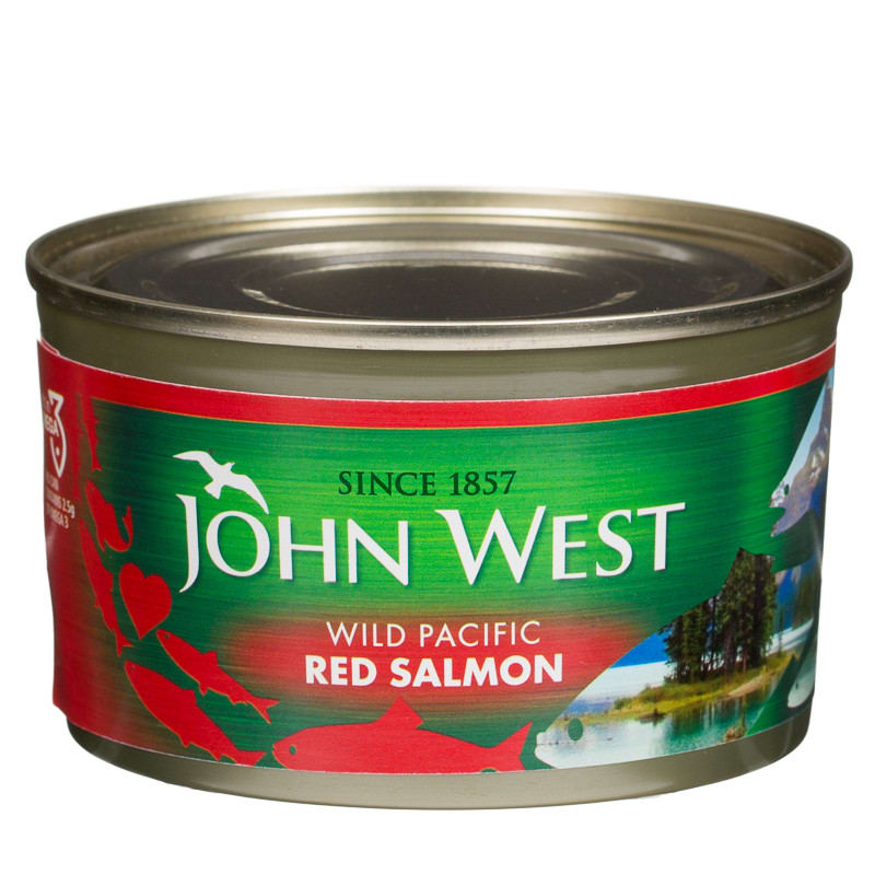 John West wild Pacific red salmon 213 g tinned fish seafood pantry