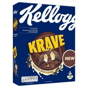 Kellogg’s Krave cookies and cream cereal 375 g crunchy filled breakfast cereal family size South African Products